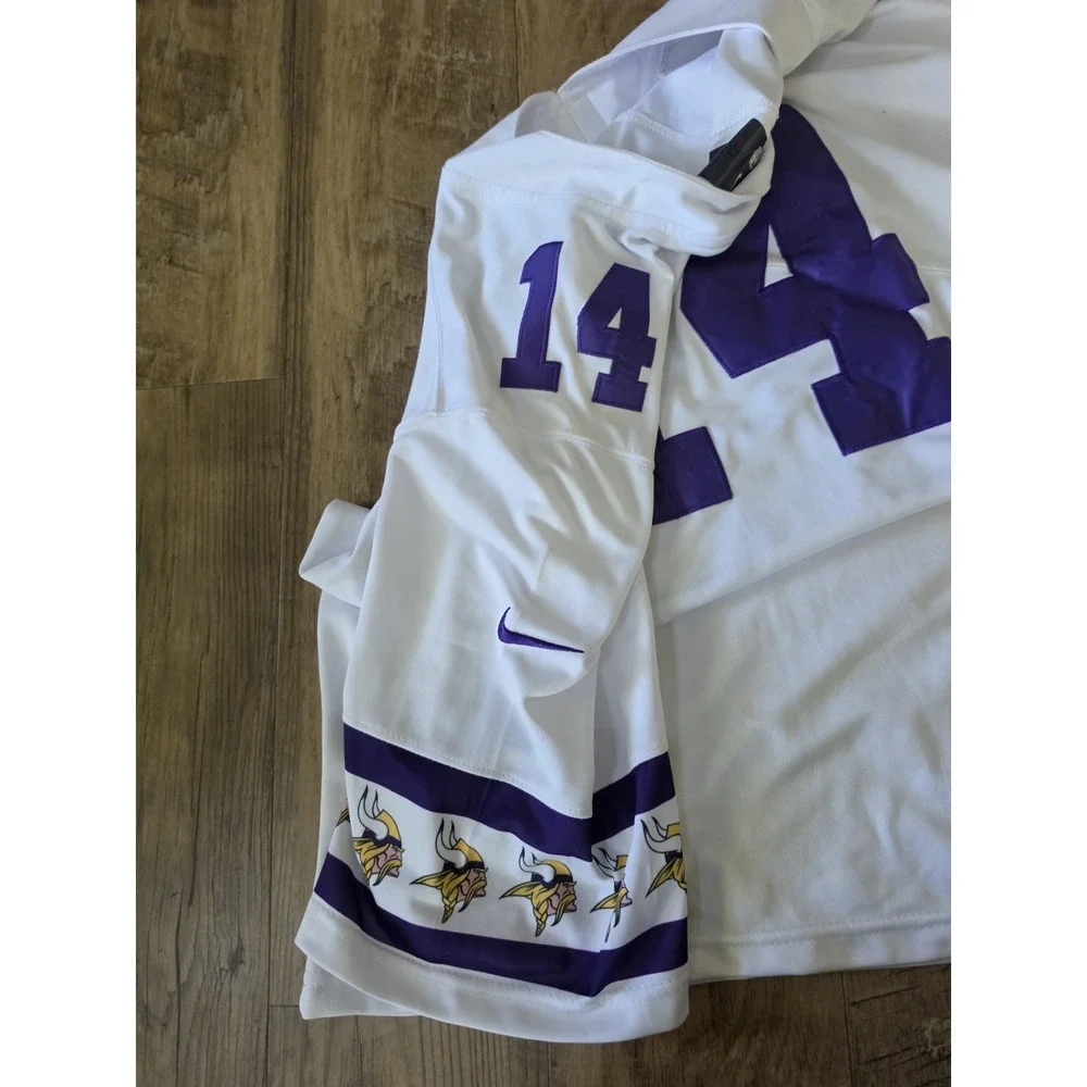 Nike Minnesota Vikings Stefon Diggs #14 Men's On-Field NFL Jersey 48 White Sz S